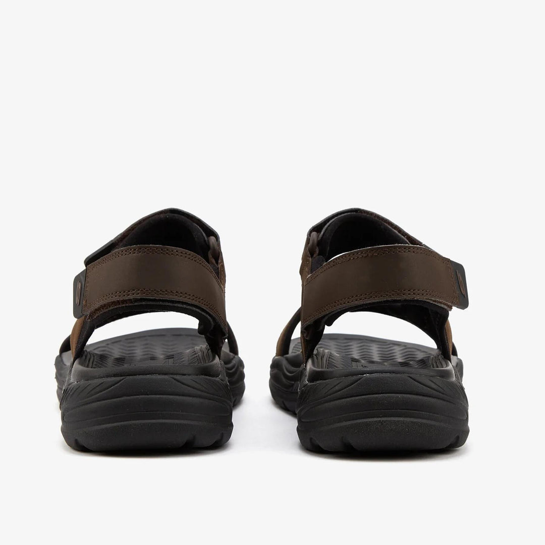 Men's Wide Fit Skechers 204349  Motley SD Kontra Sandals in Brown - Image 5