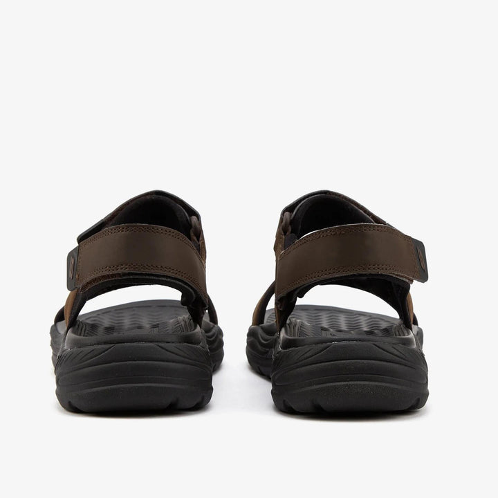 Men's Wide Fit Skechers 204349  Motley SD Kontra Sandals in Brown - Image 1