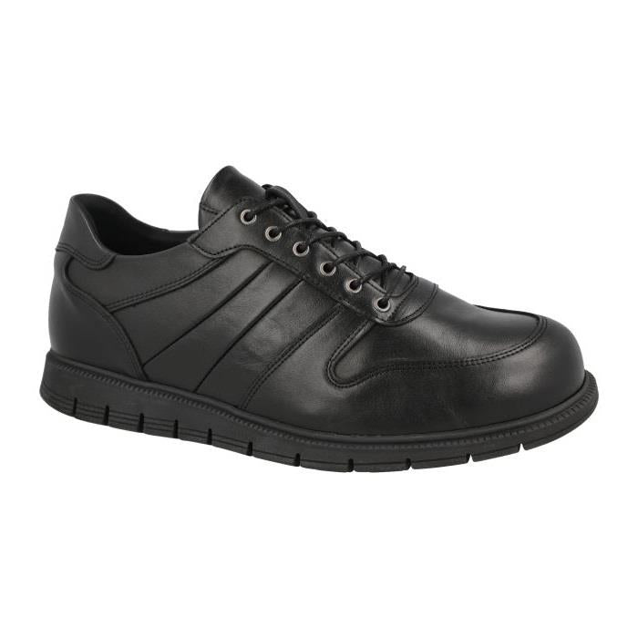 Men's Wide Fit DB Rupert Shoes in Black Leather - Image 4