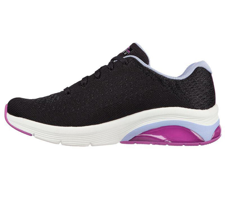 Women's Wide Fit Skechers 149645 Skech-Air Extreme 2.0 Classic Vibe Trainers in Black/Lavender - Image 1