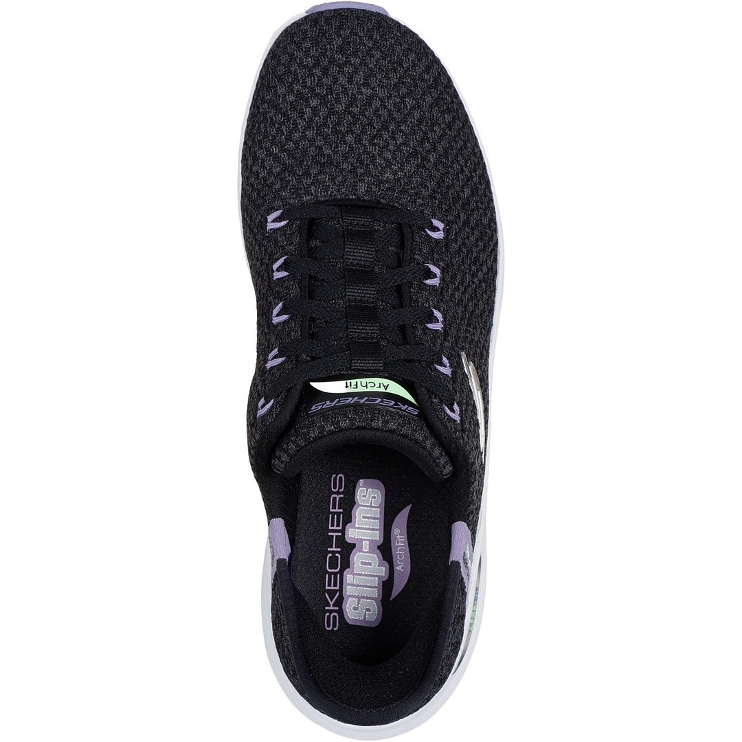 Women's Wide Fit Skechers 150322 Slip-ins Arch Fit 2.0 Trainers in Black/Multi - Image 5
