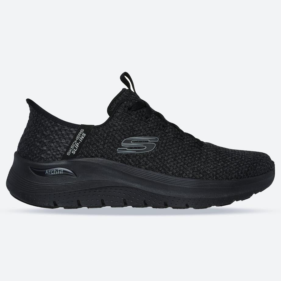 Men's Wide Fit Skechers 232462 Slip-ins Arch Fit 2.0 Look Ahead Trainers in Black - Image 1