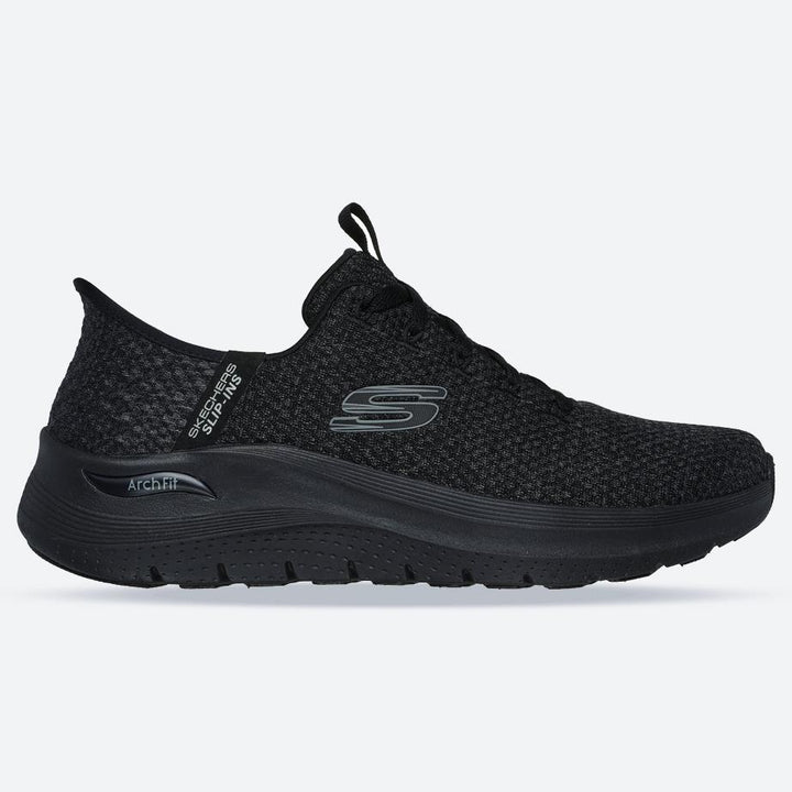 Men's Wide Fit Skechers 232462 Slip-ins Arch Fit 2.0 Look Ahead Trainers in Black - Image 1