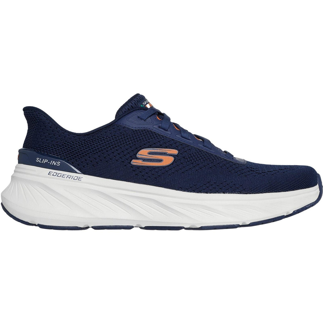 Men's Relaxed Fit Skechers 232846 Slip-ins Sport Edgeride Erlson Trainers in Navy/Orange - Image 2