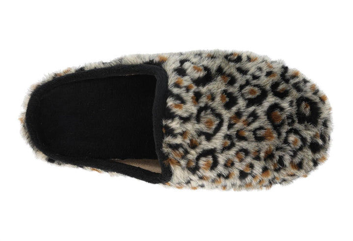 Womens Wide Fit DB Bittern Mules in Grey Animal Print - Image 1