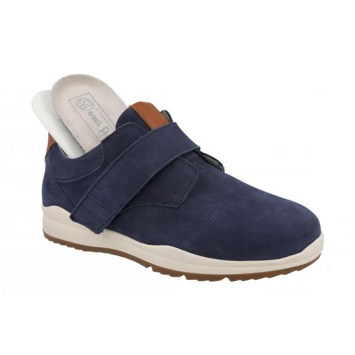 Men's Wide Fit DB Bennett Shoes in Navy Nubuck - Image 1