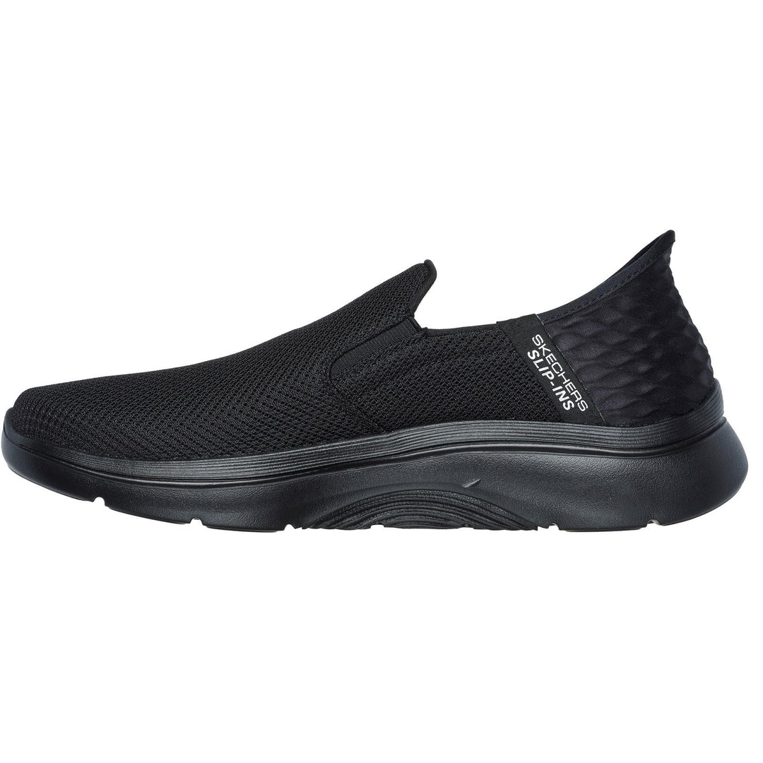 Men's Wide Fit Skechers 216600WW Slip-ins Go Walk Arch Fit Trainers in Black - Image 4