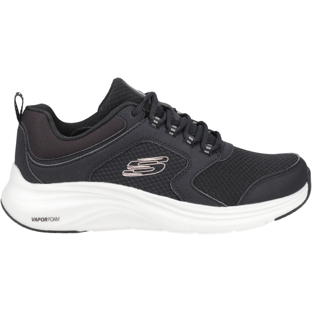 Women's Wide Fit Skechers 150023 Vapor Foam Trainers - Black/Pink in Black/Pink - Image 2