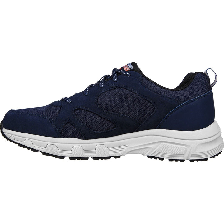 Men's Wide Fit Skechers 237348 Oak Canyon Sunfair Trekking Low Cut Trainers - Navy/Orange in Navy/Orange - Image 1