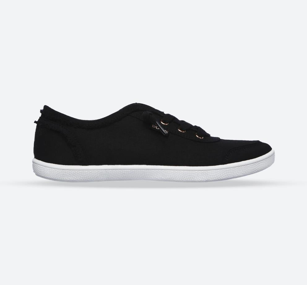Women's Wide Fit Skechers Bobs 33492W Shoes in Black - Image 1