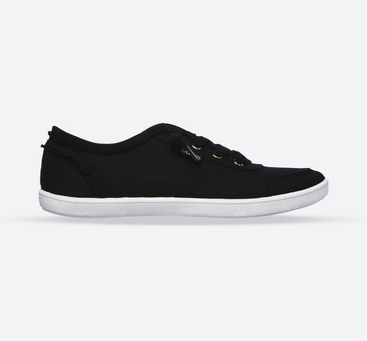 Women's Wide Fit Skechers Bobs 33492W Shoes in Black - Image 1