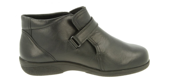 Womens Wide Fit DB Goldcrest Boots in Black Leather - Image 1