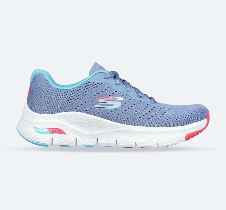 Women's Wide Fit Skechers 149722 Arch Fit Infinity Cool Trainers - Blue/Multi in Blue/Multi - Image 1