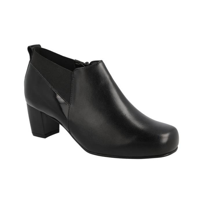 Women's Wide Fit DB Carrie Boots in Black Leather - Image 1