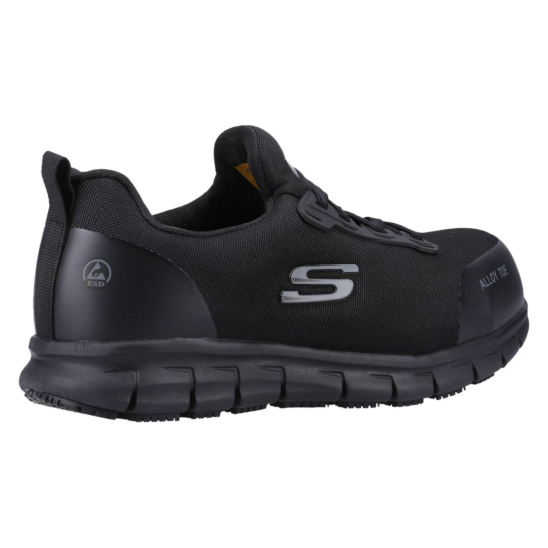 Women's Wide Fit Skechers 108041EC Sure Track Jixie Safety Trainers in Black - Image 6