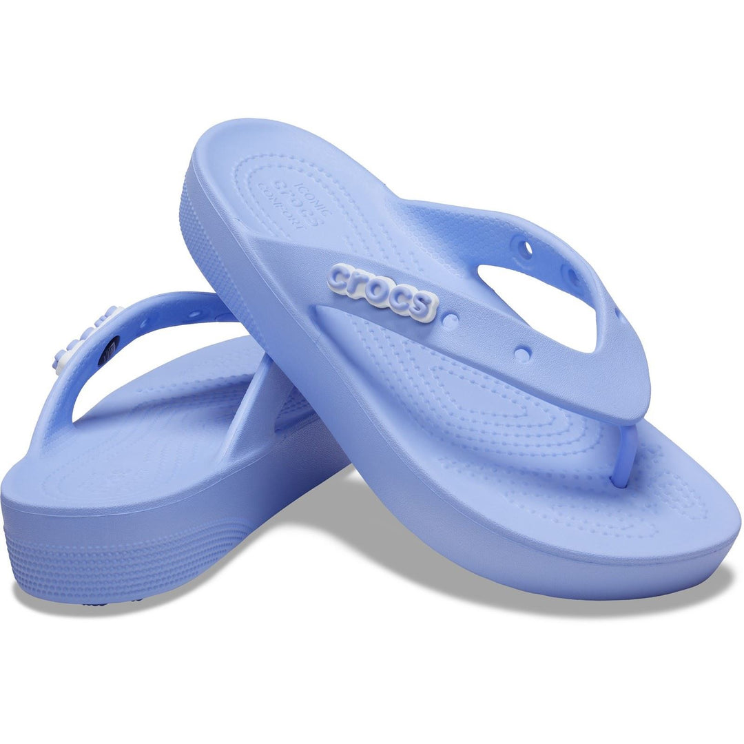 Women's Crocs 207714 Classic Platform Flip Flop in Bone - Image 22
