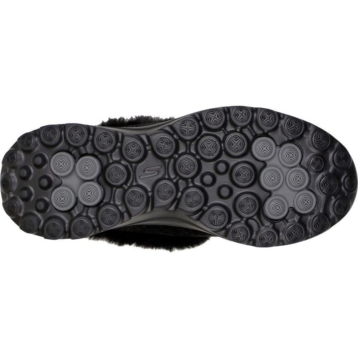 Women's Wide Fit Skechers 175051 Go Walk Lounge Slippers in Black - Image 1
