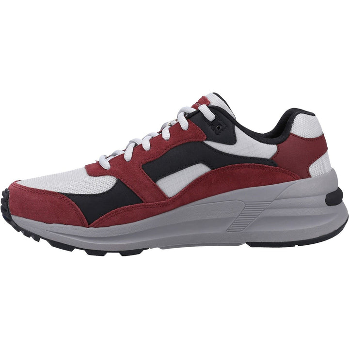 Men's Wide Fit Skechers 237200 Global Jogger Trainers - Burgundy in Burgundy - Image 1