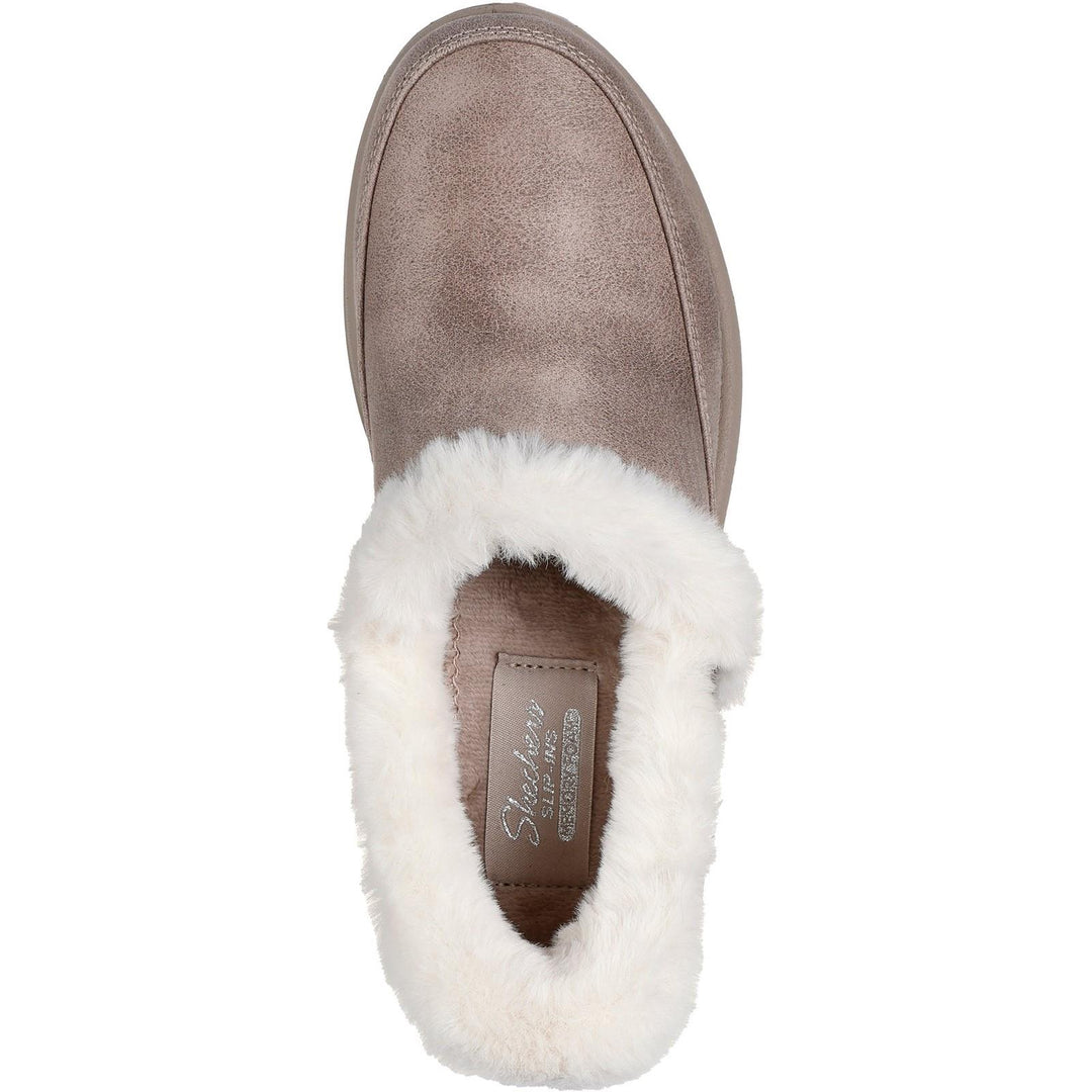 Women's Wide Fit Skechers 168114 Slip-ins Cozy Escape Slippers in Chestnut - Image 10