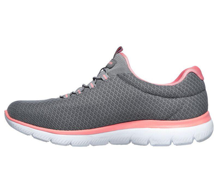 Womens Wide Fit Skechers 12980 Summits Walking Trainers in Grey/Pink - Image 1