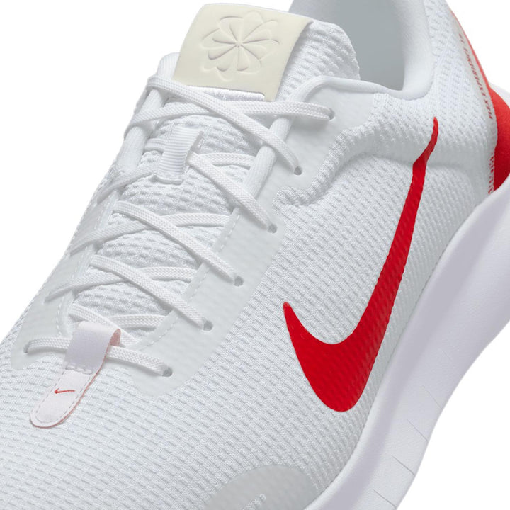 Men's Wide Fit Nike DV0744-102 Flex Experience Run 12 Running Trainers in White/Red - Image 1