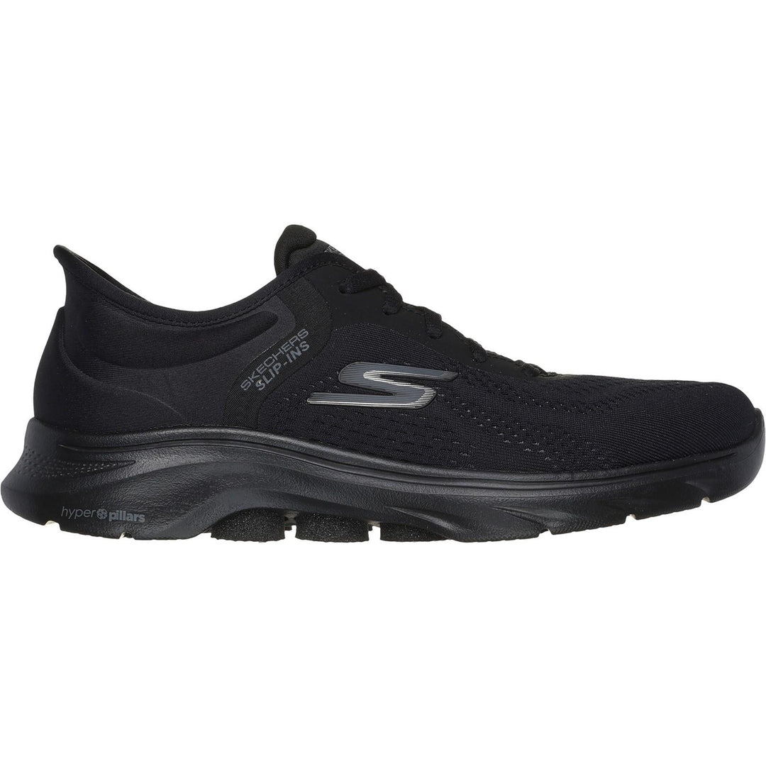 Women's Wide Fit Skechers 125233 Slip-ins Go Walk 7 Valin Trainers in Black - Image 2