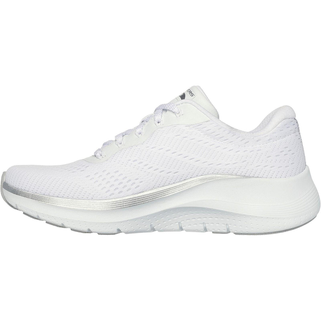 Women's Wide Fit Skechers Arch Fit 150067 2.0 Glow The Distance Trainers in Black/Rose Gold - Image 10