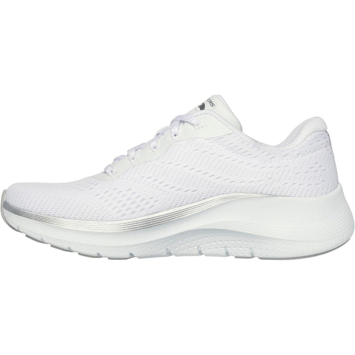 Women's Wide Fit Skechers Arch Fit 150067 2.0 Glow The Distance Trainers in Black/Rose Gold - Image 1