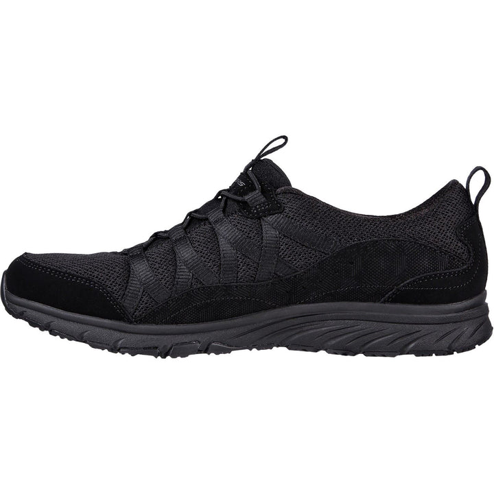 Women's Wide Fit Skechers 104281 Gratis Sport Live Golden Trainers - Black in Black - Image 1