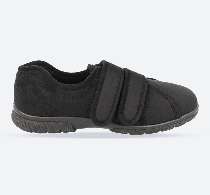 Mens Wide Fit DB Joseph Slippers in Black - Image 1