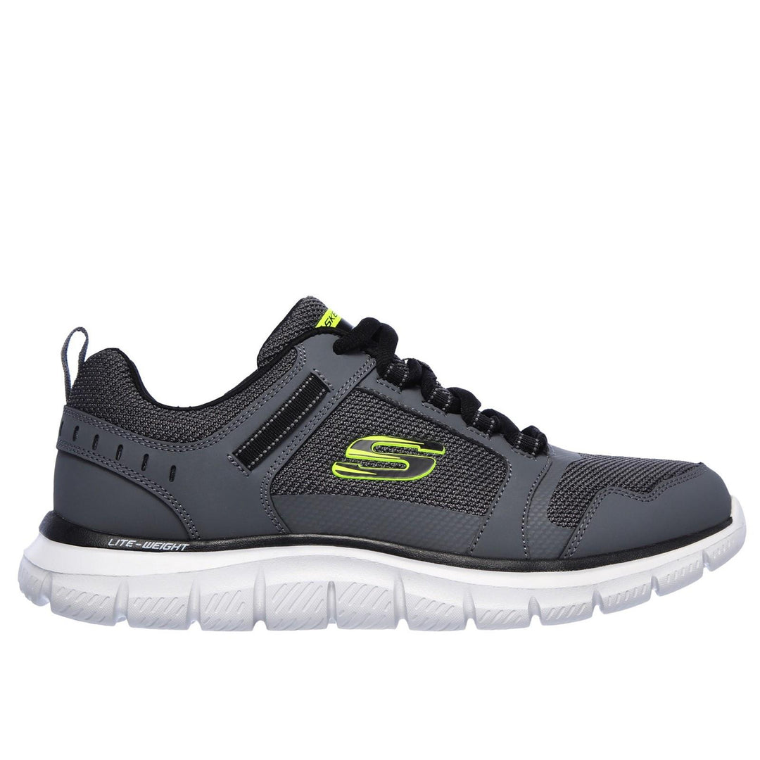 Men's Wide Fit Skechers 232001 Track Knockhill Trainers in Black - Image 9