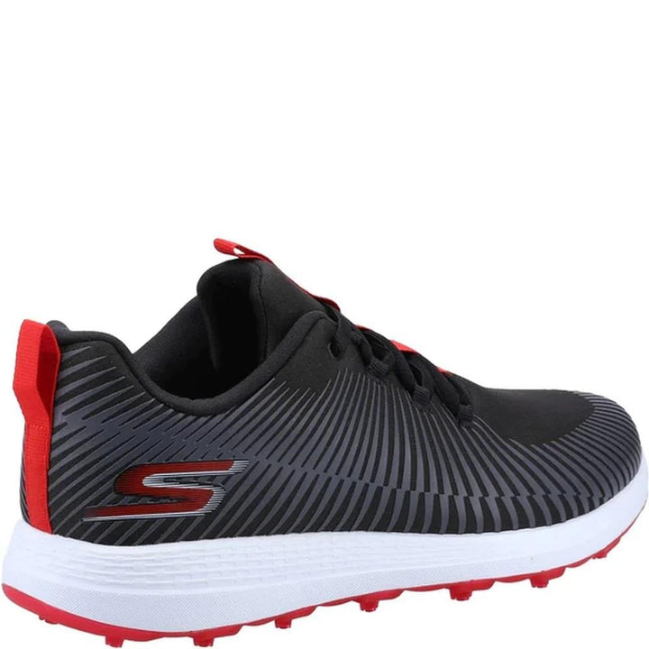 Men's Wide Fit Skechers 214021 Go Golf Max Sport Trainers in Black/Red - Image 1