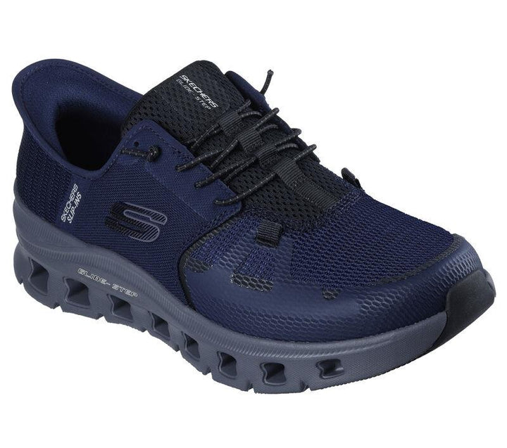 Men's Wide Fit Skechers 232930W Slip-ins Glide Step Pro Trainers in Grey/Charcoal - Image 1