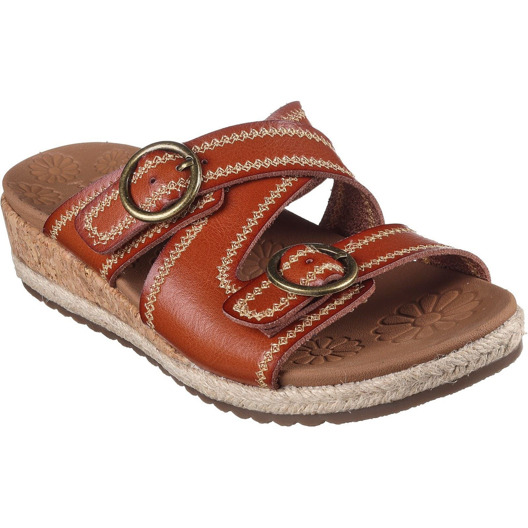 Women's Wide Fit Skechers 119504 Breezie Spring Is Calling Sandals in Luggage - Image 3