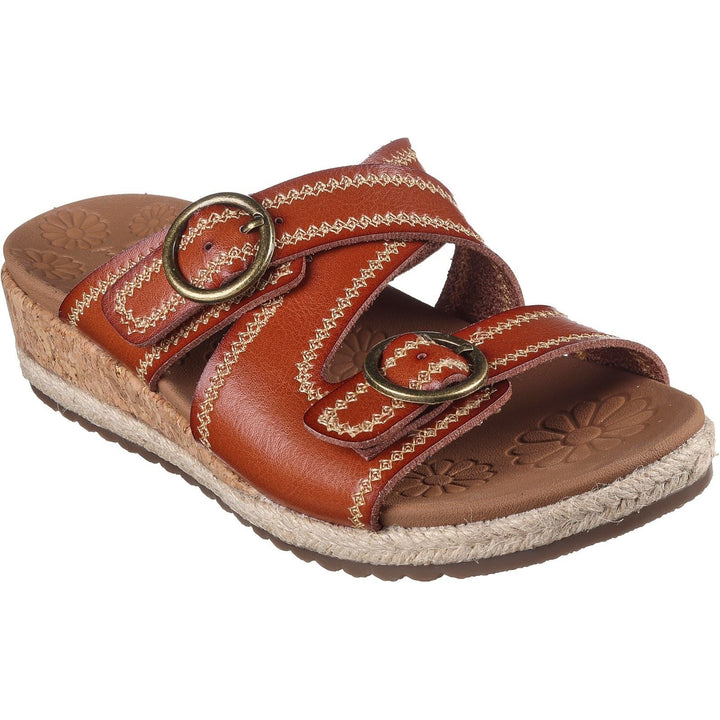 Women's Wide Fit Skechers 119504 Breezie Spring Is Calling Sandals in Luggage - Image 1