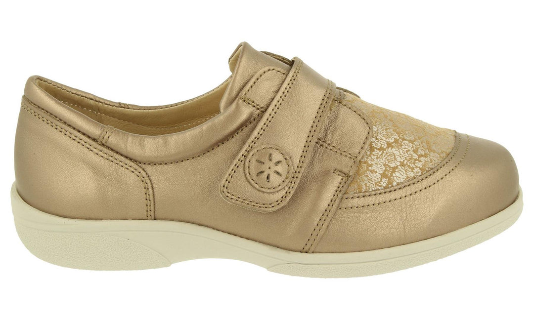 Womens Wide Fit DB Owl Shoes in Black / Stretch - Image 12