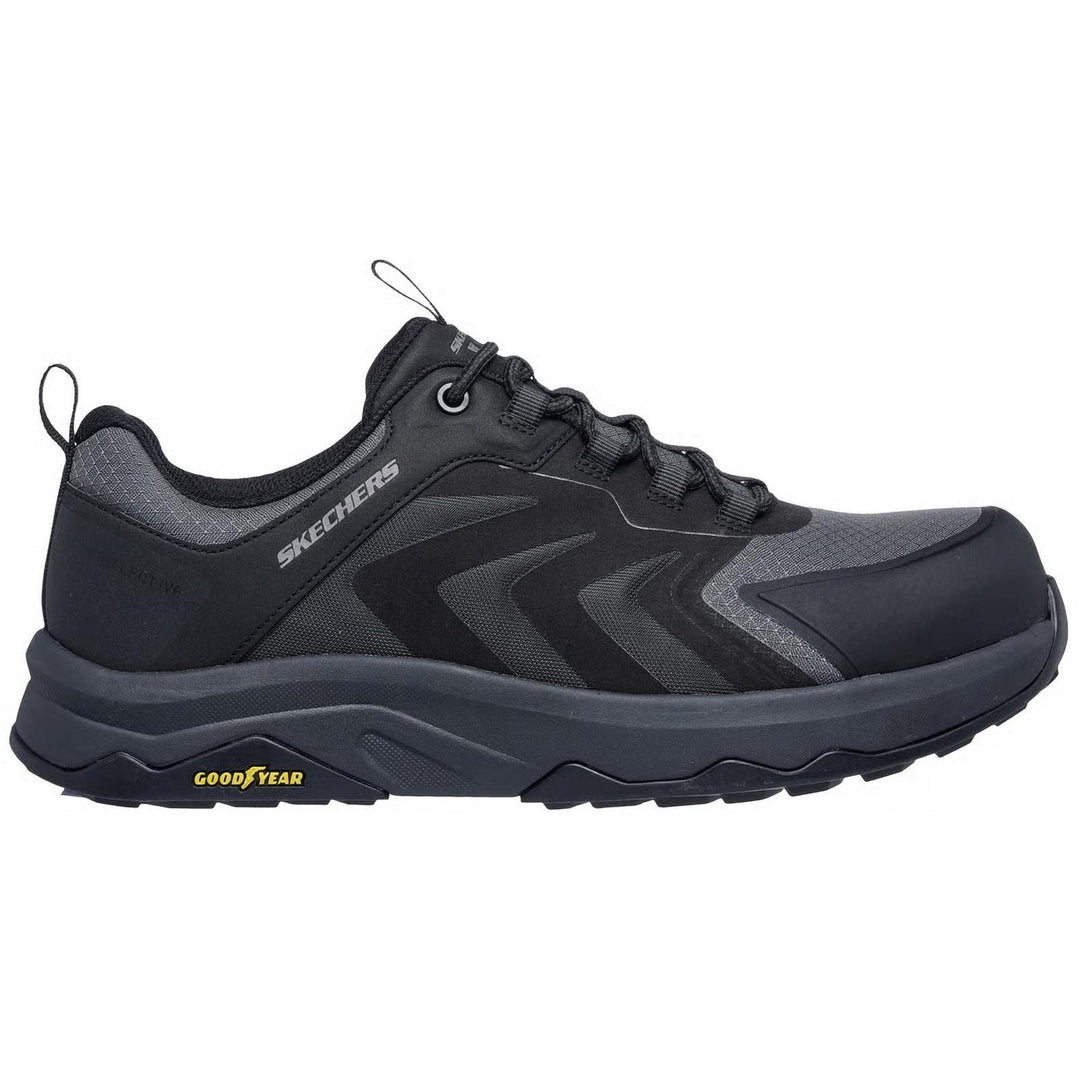 Men's Wide Fit Skechers 200255EC Work Safety Speed Flex Trekker Trainers in Black - Image 2