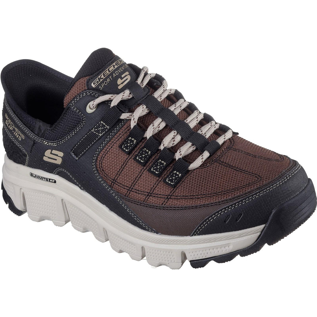 Men's Wide Fit Skechers 237622 Slip-ins Summits At Trainers in Black/Charcoal - Image 10
