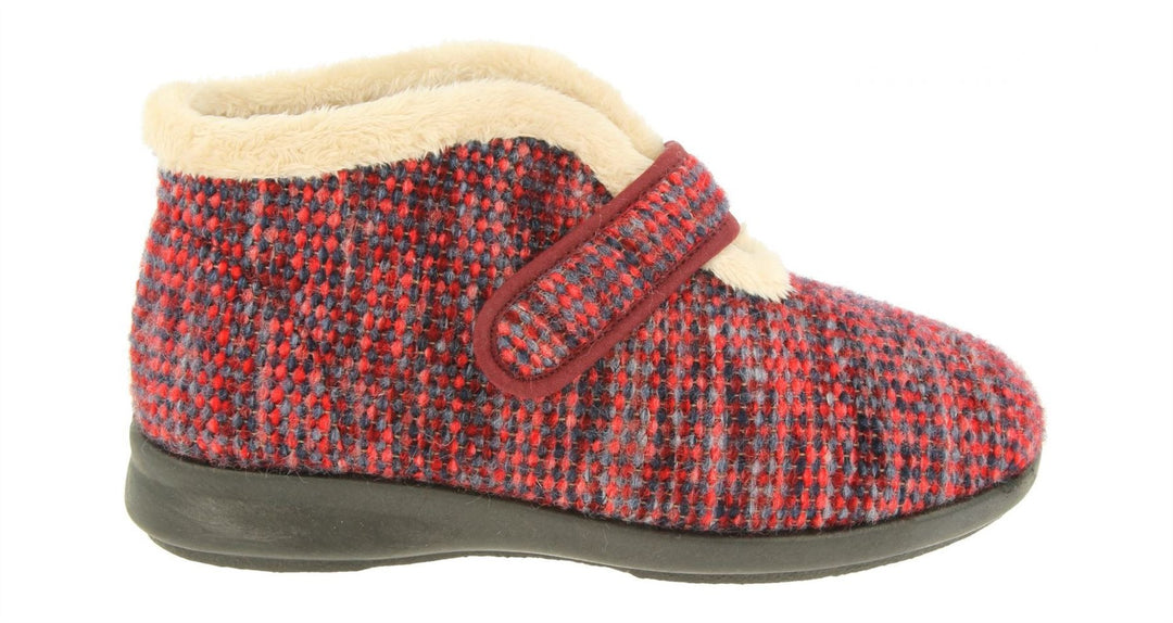 Womens Wide Fit DB Duck Boots in Navy / Purple - Image 7