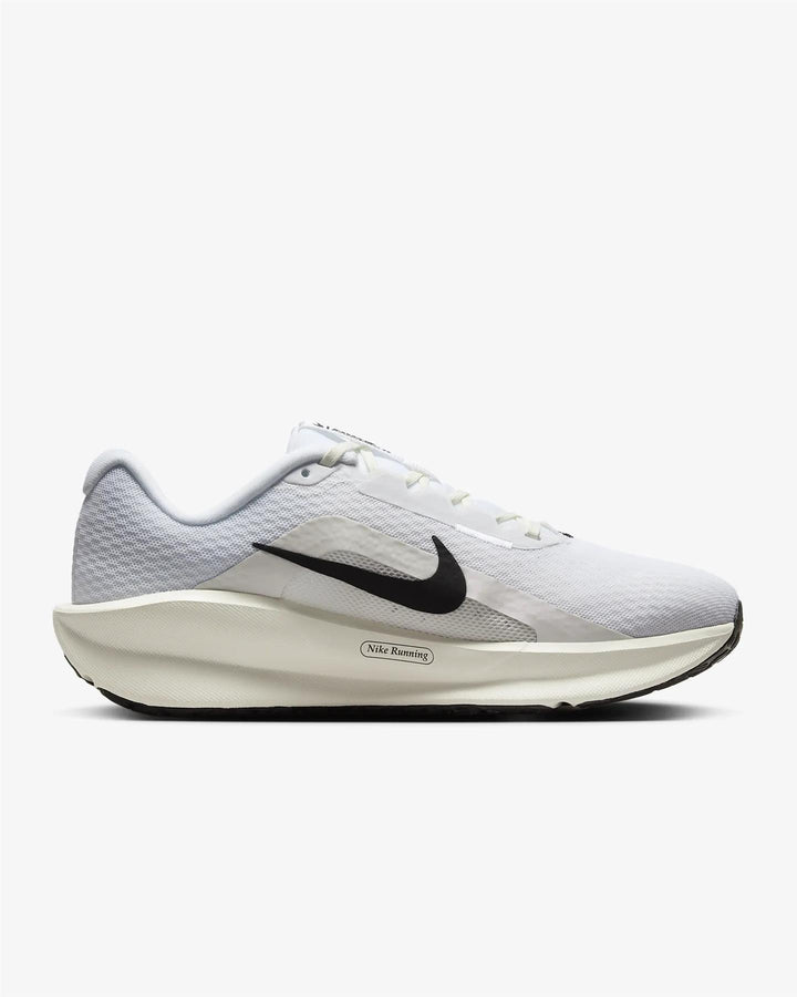 Women's Wide Fit Nike FZ3088-100 Downshifter 13 Trainers in White Plantinum/Tint - Image 1