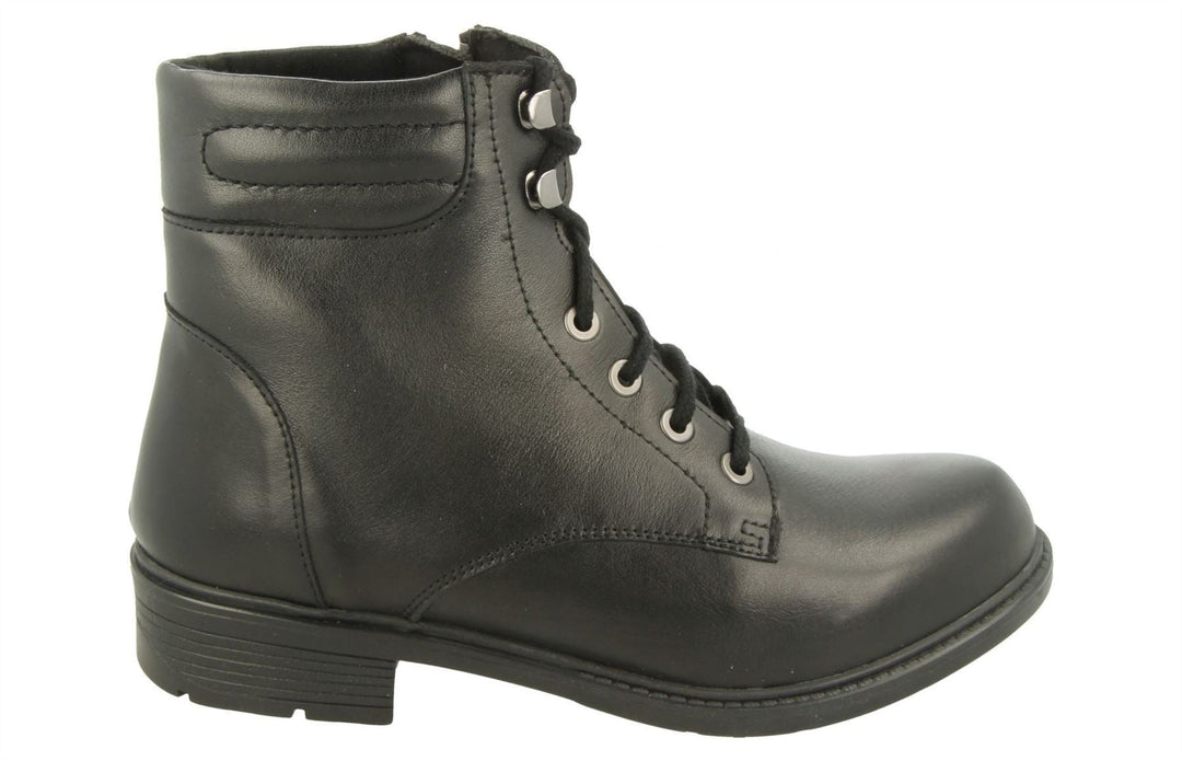 Womens Wide Fit DB Reef Boots in Chestnut Brown - Image 2