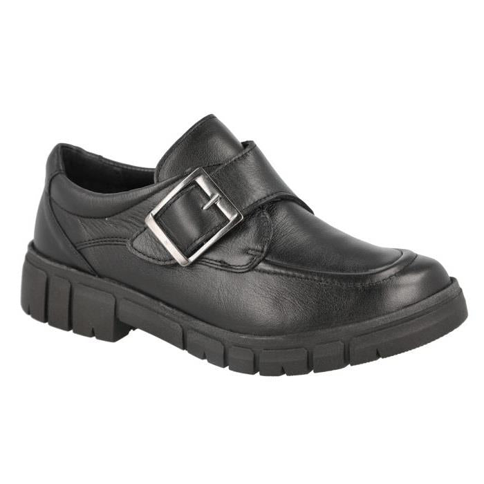 Women's Wide Fit DB Kirby Shoes in Black Leather - Image 3