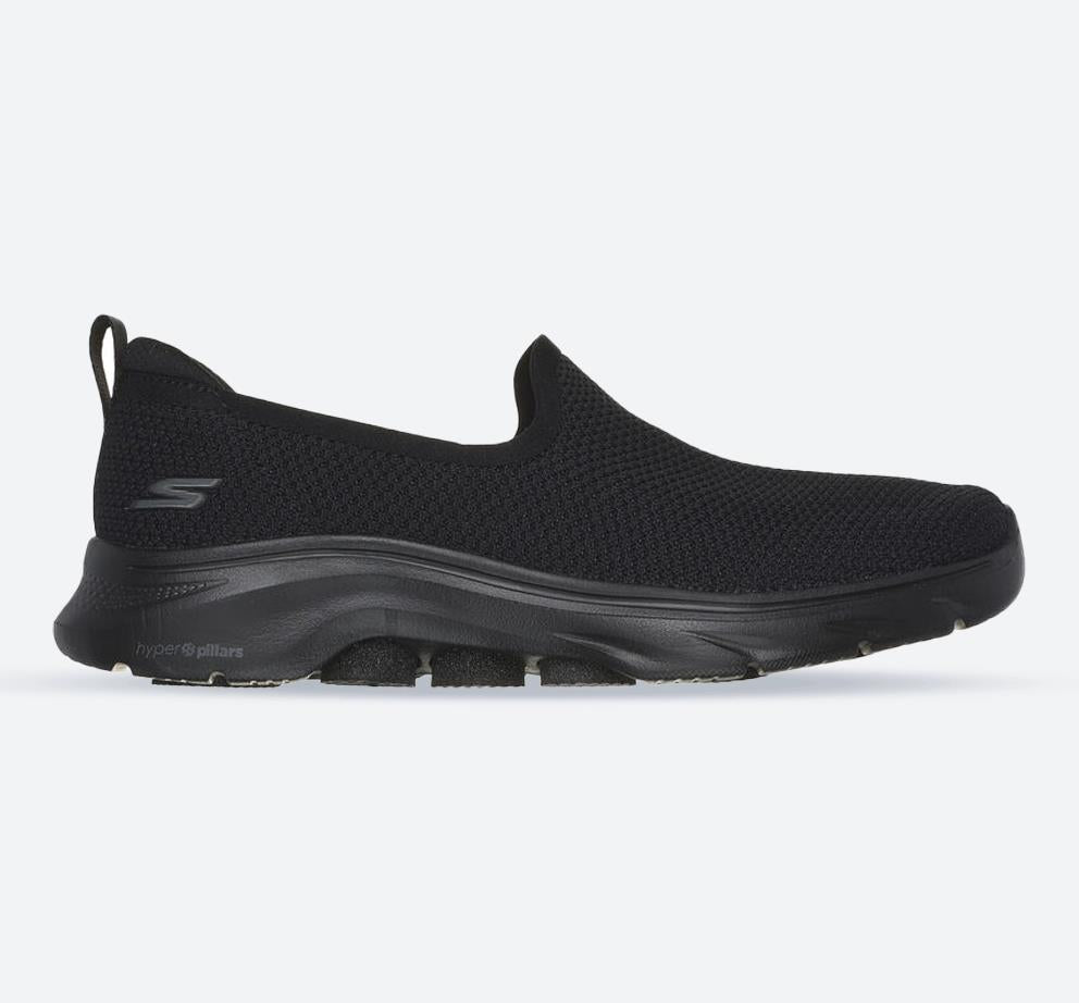 Women's Wide Fit Skechers 125218 Go Walk 7 Ivy Trainers in Black - Image 1