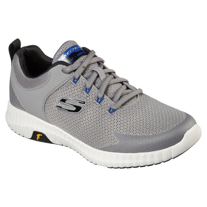 Men's Wide Fit Skechers 232212 Elite Flex Prime Take Over Sports Trainers in Light Grey/Black - Image 1
