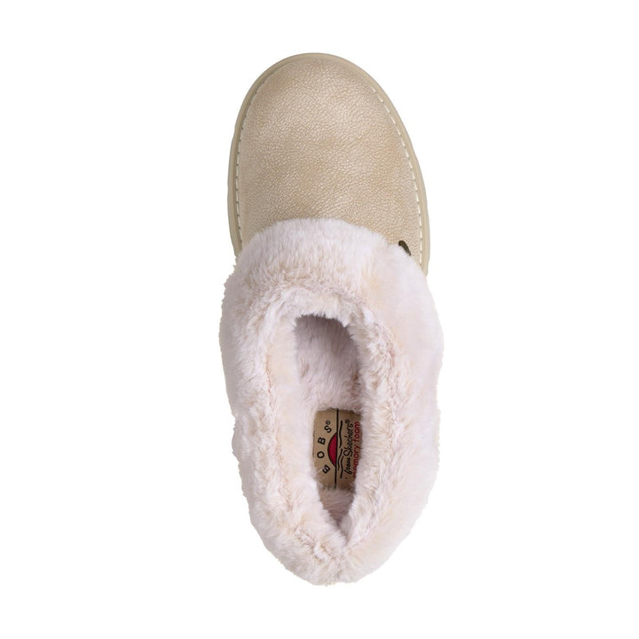 Women's Wide Fit Skechers Keepsakes 114762 Lite Cozy Blend Slippers in Off White - Image 1