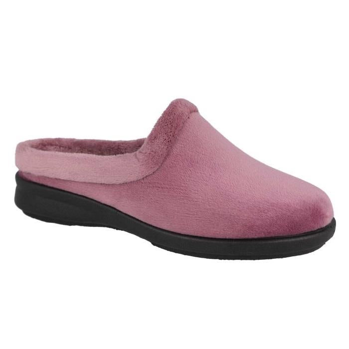 Women's Wide Fit DB Rug Mule Slippers in Sky Blue - Image 8