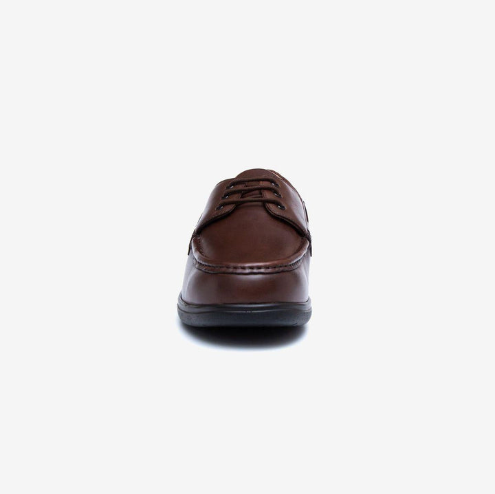 Mens Wide Fit Tredd Well Dean Shoes Brown Boat Shoes in Brown - Image 1