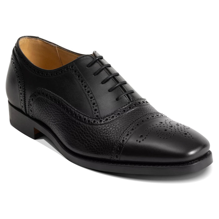 Men's Wide Fit Barker Sligo Oxford Shoes in Black - Image 1