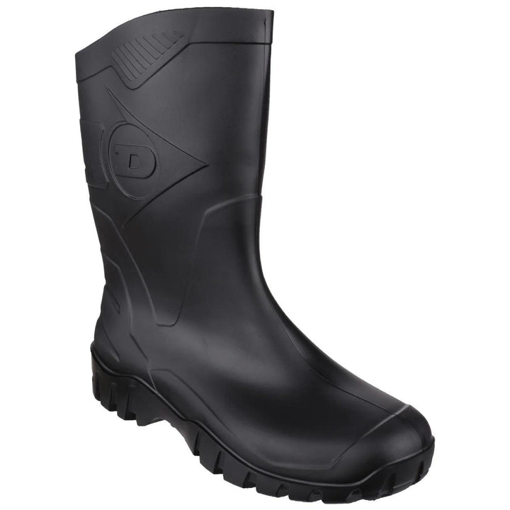Men's Wide Fit Dunlop Dee Calf Length Wellington Boots W116A in Black - Image 1