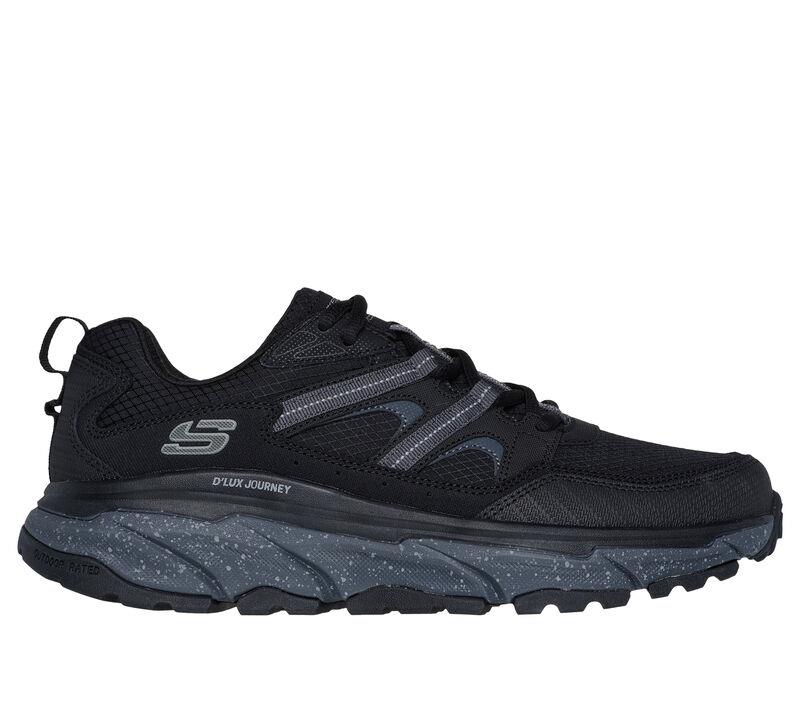 Men's Wide Fit Skechers 237192 Relaxed Fit D'lux Journey Trainers in Black/Charcoal - Image 2